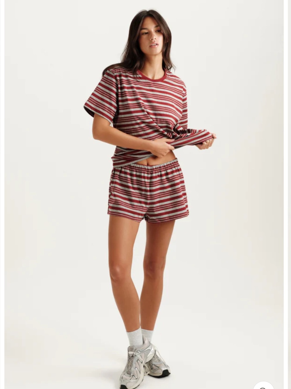 NWT SET Active Striped Set - Sepia